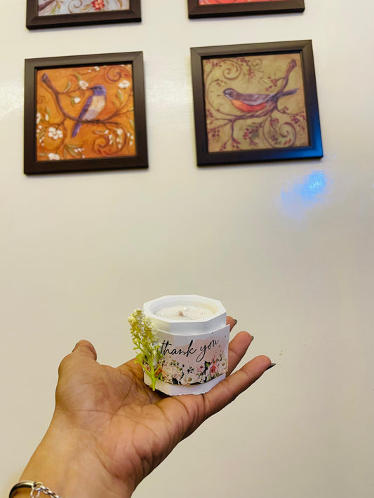 Mini concrete jar candle