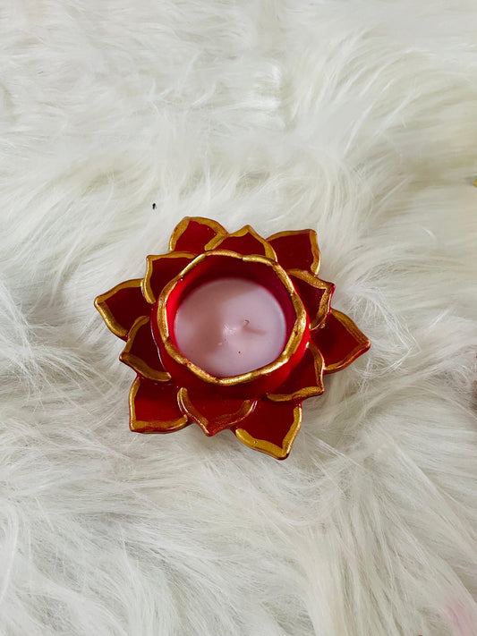 Lotus concrete jar candle