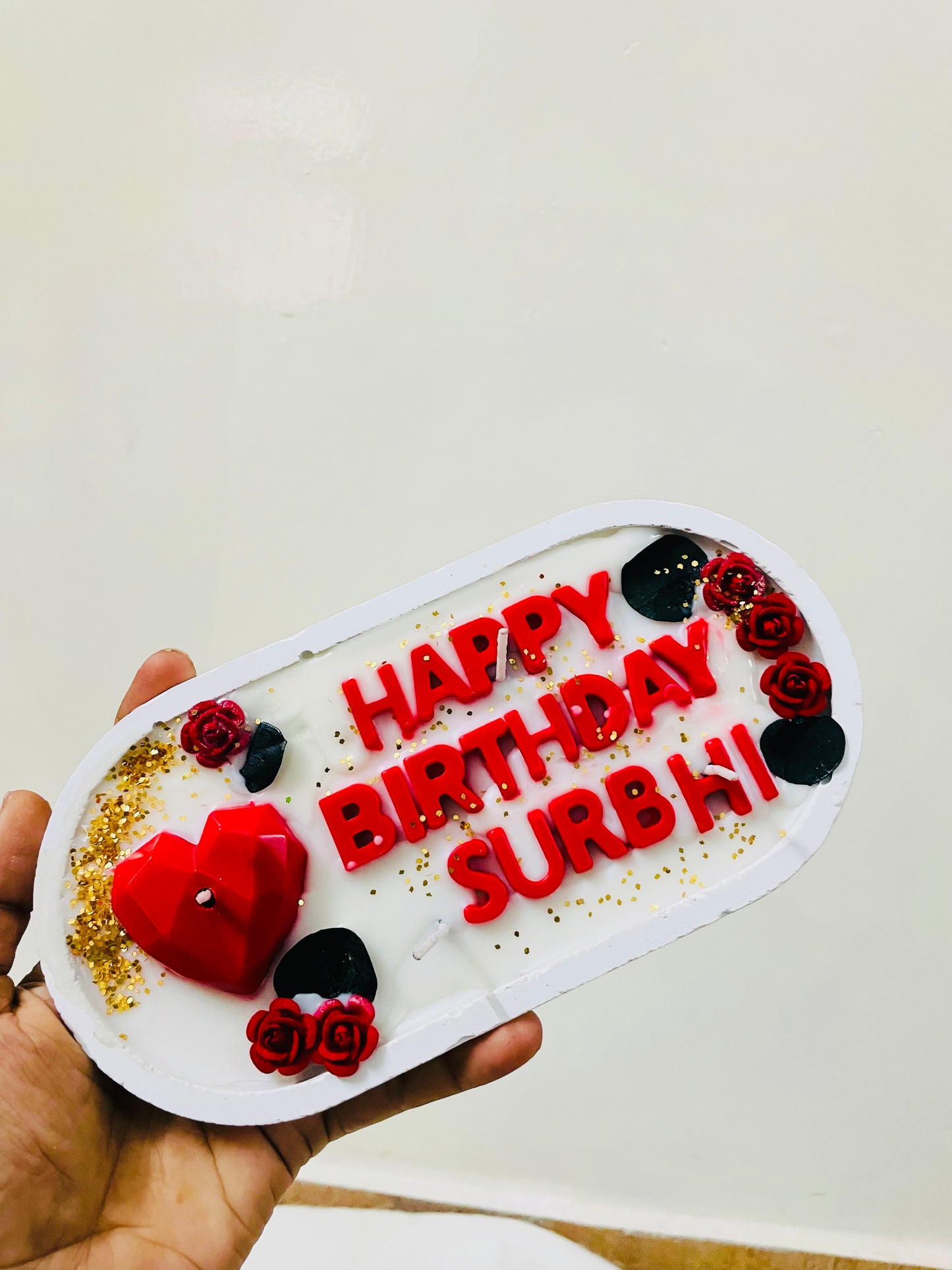 Birthday platter candle