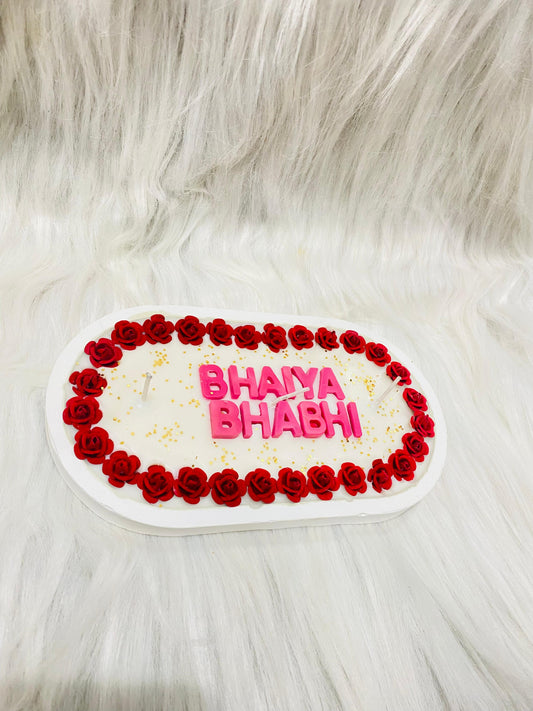 Bhaiya bhabhi platter candle