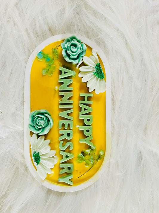 Anniversary platter candle