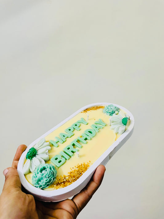 Birthday platter candle(green)