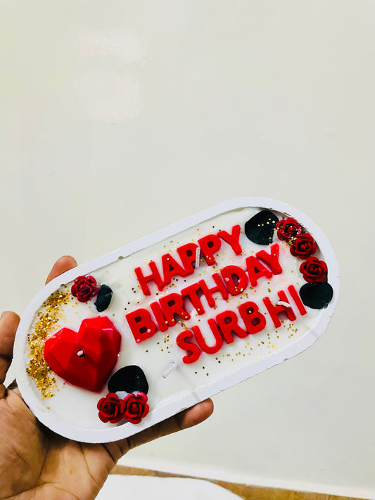 Birthday platter candle